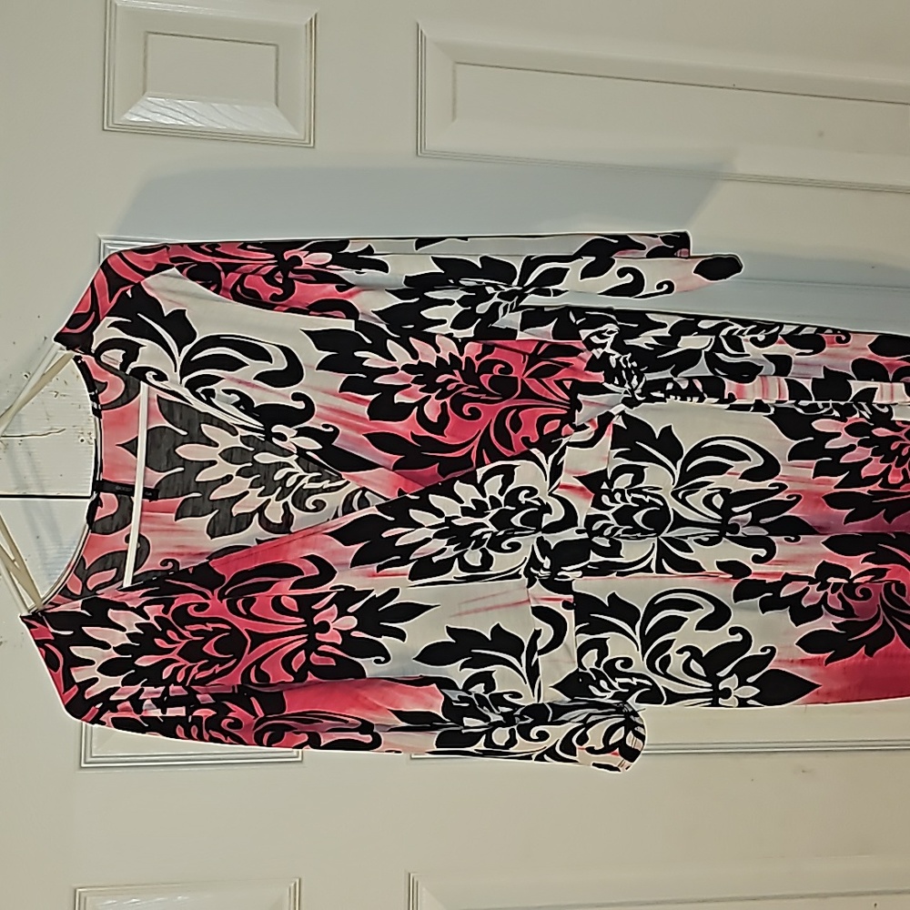 SEXY mermaid style Maxi dress fusha and black